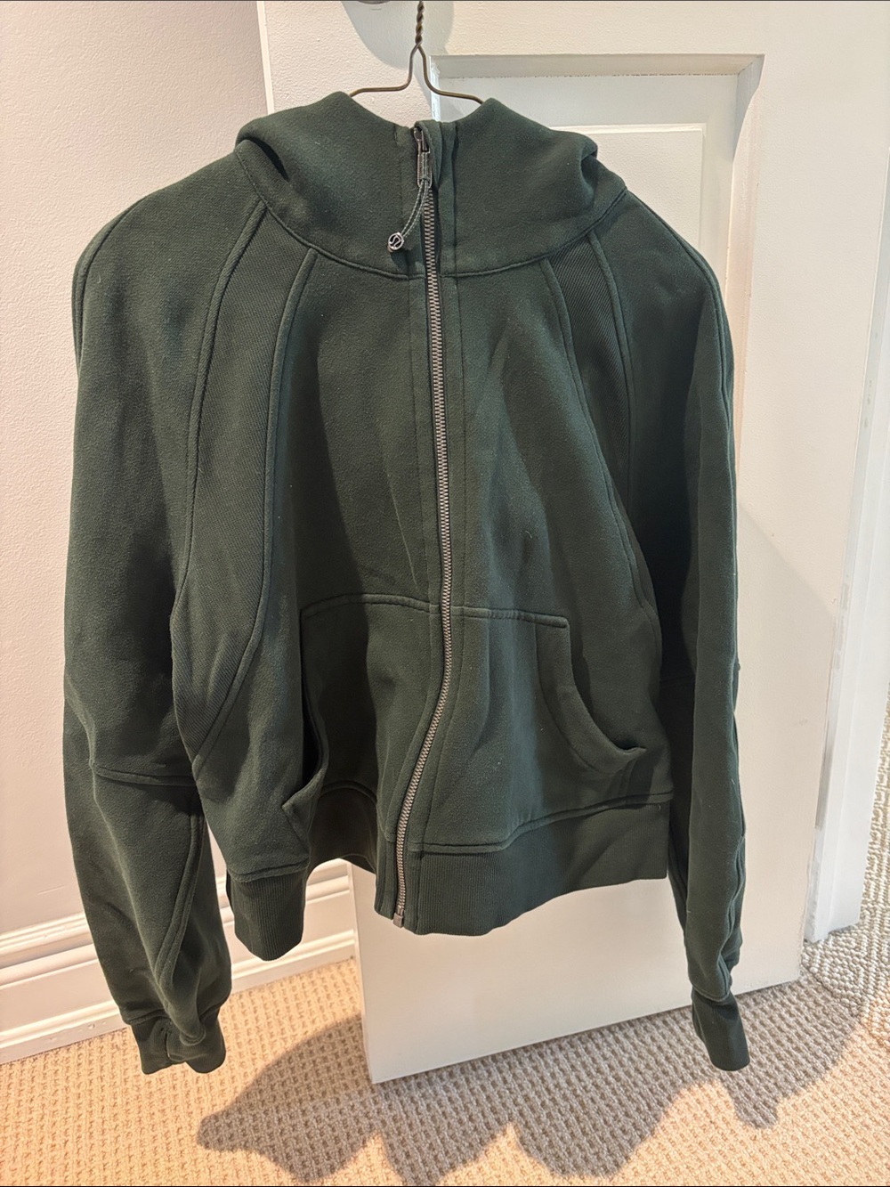 Lululemon Scuba Forest Green Zip-Up Hoodie